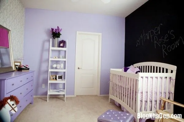 Căn phòng cho bé đáng yêu với sắc tím lavender