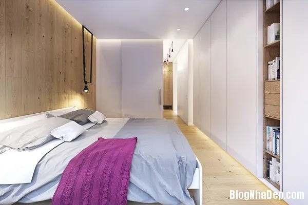 Mẫu nội thất chung cư hiện đại với màu nhấn trẻ trung