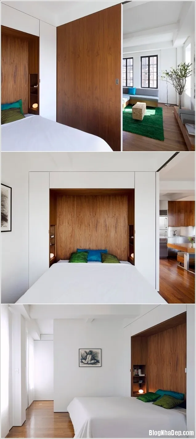 Thiết kế phòng khách kết hợp phòng ngủ dành cho không gian nhỏ