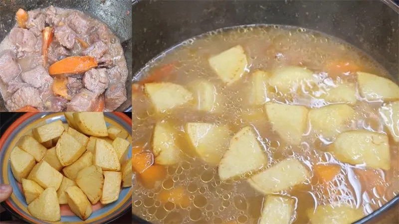 Cách nấu thịt bò hầm khoai tây thơm ngon giàu dinh dưỡng